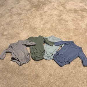 H&M 4pk long sleeve onesies 0-1 month
